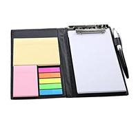 UKCOCO Set de Notes Autocollantes Déchirables avec Pochette PU Mémo Adhésif Bureau et École Organiseur de Pages avec Clip pour Prise de Notes Utilisation Polyvalente à et Au Travail