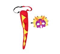 UKCOCO Set Déguisement Dinosaure Garçon Fille Tricératops et Queue Cosplay pour Événements Scolaires et Jeux de Rôle