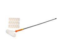 UKCOCO Set Peinture de Remplacement avec Manche Télescopique Inox Compatible Peinture Murs Latex et Huile Poignée Ergonomique pour Contrôle Précis Kit Complet pour Application Facile