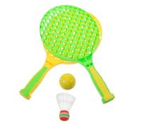 UKCOCO Set Tennis Garçon Fille avec Ballon Jeu Badminton Tennis Garçon Fille Débutants Ensemble Portable pour Parc Plage Raquette Adaptée Améliore Coordination et Motricité