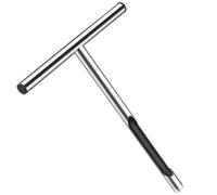 UKCOCO Sonde D'échantillonnage de Sol 31 X 15 Cm en Acier Inoxydable 304, Outil Tubulaire Poignée en T, pour Jardinage, Entretien de Pelouse et Analyse du Sol, Outil Pratique et Solide