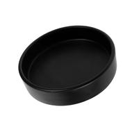 UKCOCO Soucoupe Céramique Robuste pour Plantes Dintérieur Plateau de Drainage pour Pots de Fleurs Support Stable Débordement pour Plantes Dappartement Finition Mate Noire Petite