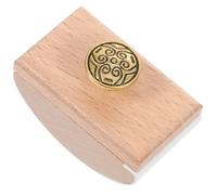 UKCOCO Soufflet à Bascule en Bois pour Stylo-Plume, Outil de Séchage Rapide d'encre, Buvard Absorbant Format Moyen, Couleur Dorée, Accessoire Réutilisable pour Calligraphie et