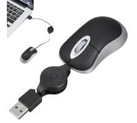 UKCOCO Souris Filaire USB Compacte Photoélectrique 1000 Dpi pour Ordinateur | 3 Boutons, Molette de Défilement à Trois Voies, Plastique Noir, Design Portable, Usage Bureau et Maison