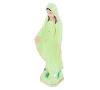 UKCOCO Statue de la Vierge Statue Vierge catholique Statues bibliques Statue pour la décoration intérieure Figurines Ornements Statue de Dame Mini-Statue Plastique Vert Clair