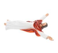UKCOCO Statue de Pâques Cute de Sculpture de Jésus Statue Religieuse de jésus Statue de la miséricorde Divine Barbe de Jésus Statue de Coeur décorations de Pâques pour l'église résine