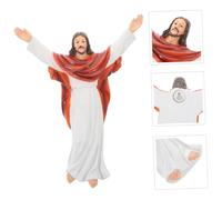 UKCOCO Statue de Pâques La Croix de Jésus déguisement de Jésus-Christ Cute de Sculpture de Jésus Statue d'amour hébreu Peluche jésus sacré Coeur Statue du Christ LDS Pendentif résine