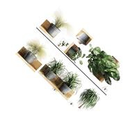 UKCOCO Sticker Mural Plantes Vertes en Pot Autocollant Décoratif Amovible Motif Naturel 2 Feuilles Décor Mural Léger pour Salon et Chambre