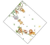 UKCOCO Stickers Muraux Animaux Jungle Autocollant Mural Singe Grimpant sur Vigne Feuille Pvc Auto-adhésif Amovible Décoration Chambre Garçon et Filles Salon Maison