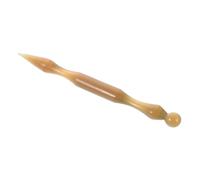 UKCOCO Stylo Dacupuncture Double Tête Corne de Yak Outil Chinois de Massage des Points de Pression Auriculaires Portable pour Thérapie Auriculaire et Stimulation