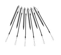 UKCOCO Stylo Tactile Résistif en Aluminium avec Corde Anti-Perte, Stylet à Pointe Fine pour Écran Tactile Sensible, Lot de 6 pour Tablettes et Téléphones