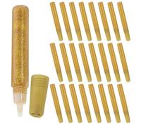 UKCOCO Stylos Colle Pailletée Dorée 10 Ml Lot de 50 set de Pièces pour Loisirs Créatifs Scrapbooking et Peinture Colle Artistique Scintillante pour Garçon et Filles Poudre de