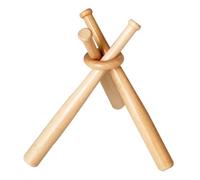 UKCOCO Support de Baseball en Bois, Présentoir Décoratif de Bureau | Organisation de Table, Finition Veinée, Style Simple et Créatif, pour Mini Balles et Vitrines de Collection Couleur Aléatoire