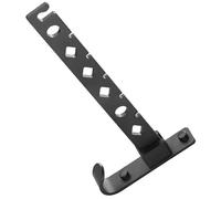 UKCOCO Support de Cintre Mural Pliable en Aluminium Spatial Noir Étendoir Esthétique sans Perforation Tige de Séchage de Vêtements pour Balcon Salle de Bain et Buanderie -