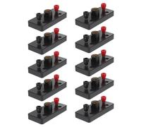 UKCOCO Support de Lampe à Vis pour Physique 10 Pièces Noir, Socle en Plastique Pédagogique Électrique, Équipement de Laboratoire Scolaire pour Expériences D’électricité et Circuits