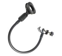 UKCOCO Support de Microphone Professionnel en Métal Noir Tube Flexible Orientable et Fixation C pour Diffusion et Chant sans Utilisation des Mains