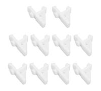 UKCOCO Support de Tablette en Plastique Blanc Stabilité Anti-basculement 10 Pièces Clips Réglables Flexibles 4,40x2,80x1,50 Cm pour Congélateur et Armoire pour Canettes et Bouteilles