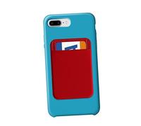 UKCOCO Support de téléphone Détenteurs de Cartes d'identité Titulaire d'une Carte de crédit de téléphone Portable Main Portefeuille Pochette adhésive pour téléphone Rouge