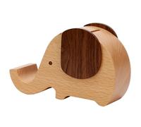 UKCOCO Support De Téléphone Éléphant en Bois Multifonctionnel Organisateur De Bureau pour Stylos Ciseaux Et Téléphone