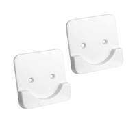 UKCOCO Support de Tringle à Rideau Plastique Blanc, Fixation Murale Extensible Anti-Chute, 1 Paire, Accessoire Salle de Bain Compatible Murs Irréguliers, Support de Tension Solide