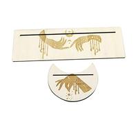 UKCOCO Support en Bois pour Cartes De Tarot Lunaire Tarot Compact Taille Compacte Porte-Cartes Décoratif Bois Naturel Accessoires Divinatoires Rituels Wiccanes pour Maison Et Autel
