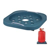 UKCOCO Support Mobile pour Réservoir de Gaz en Acier Inoxydable Plateau Rond en Plastique, Facile à Déplacer, pour Cuisines Familiales et Restaurants