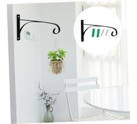 UKCOCO Support Mural Forgé pour Suspension de Plantes Crochet Décoratif Robuste Forme Triangulaire pour Pots Lanternes et Jardinières Salon et Balcon Rangement Mural Élégant et Gain de