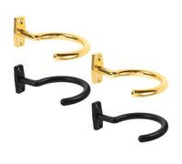 UKCOCO Support Mural pour Queues de Billard en Métal Lot de 4 Set de Crochets Rangement Latéral pour Table de Billard Clips Anti-Rayures pour Maison Bar et Club