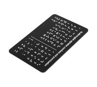 UKCOCO Tableau D'alphabet Braille Avec Points, Chiffres Et Ponctuation, Apprentissage Lettres, Aide Pédagogique Pour Débutants, Enfants Aveugles, Noir