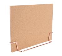 UKCOCO Tableau de Liège Mémo en Bois Base Or Rose, Panneau D'affichage Portable pour Bureau et Maison, Surface Lisse pour Notes et Photos, Tableau de Messages Multifonction pour Salle