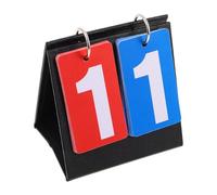 UKCOCO Tableau de Score Portable à Bascule pour Mini-Jeu de Société, Marqueur de Score Mini en Papier Noir, Outil de Comptage Stable et Lisible pour Basketball, Tennis, Volleyball