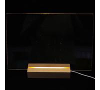 UKCOCO Tableau Mémo Effaçable à Sec en Acrylique Transparent Grand Format Support Stable Tableau D'écriture sans Cadre pour Bureau et Maison de Bureau Polyvalent pour Notes et Messages