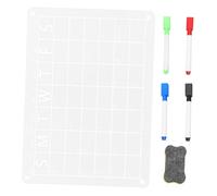UKCOCO Tableau Mémo Magnétique Transparent Acrylique Calendrier Effaçable à Sec pour Bureau et Maison Organiseur Semainier Réutilisable