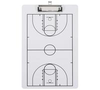UKCOCO Tableau Taktikboard Basketball, Plaquette Basket Effaçable à Sec avec Clip Planche Coaching Professionnelle pour Entraînement, Match et Communication Technique, 35x22cm, Blanc