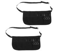 UKCOCO Tablier de Coiffeur Lot de 2 en Polyester Résistant Poches Porte-ciseaux et Rangement Outils de Coiffure, Taille Ajustable, Accessoire Professionnel pour Salon de Coiffure