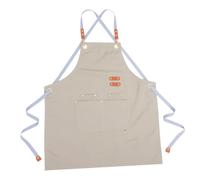 UKCOCO Tablier de Cuisine Étanche à Mi avec Poches Tablier de Chef Toile Respirante pour Hommes et Femmes Restauration et Barbecue Protection Antitache et Confort Au Travail