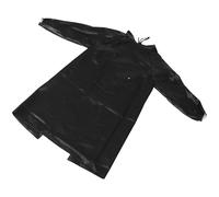 UKCOCO Tablier Résistant à L'huile et Protection Complète Imperméable Noir en Pu Manches Longues Longueur Étendue pour Homme pour Nettoyage, Laboratoire Cuisine