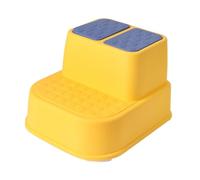 UKCOCO Tabouret Plastique Double Antidérapant pour Garçon Fille Marchepied Dapprentissage pour Toilette et Lavabo Siège Rehausseur Polyvalent pour Garçon et Fille Jaune