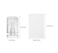 UKCOCO Tampon à Ongles Rotatif Silicone Transparent pour French Manicure Outil de Stamping Nail Art Jelly Souple avec Grattoir Kit Multifonction pour Débutants et Manucure DIY