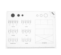 UKCOCO Tapis à Ongles en Acrylique en Silicone Blanc pour Prothésiste Ongulaire, Apprentissage par Zones et Entraînement Pratique pour Nail Techs
