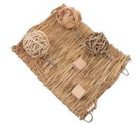 UKCOCO Tapis de Jeu Naturel Paille pour Petits Animaux à Mâcher pour Hamster Cobaye et Rongeur Lot de Tapis Rafraîchissant pour Cage