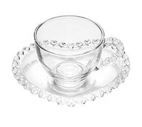 UKCOCO Tasse à Café Élégant Design Simple et Lignes Belles en Verre Transparente Fonction Polyvalente pour Retenir L'eau, pour Maison et Restaurant