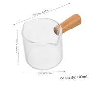 UKCOCO tasse à expresso pot à crème en verre pichet verseur support de carton de lait gobelet verseur expresso tasse de lait pichet de crémier