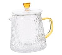 UKCOCO Théière Verre Borosilicate Résistante Haute Température avec Poignée Portable Bouilloire à Thé Transparente pour Bureau et Maison Verseuse à Main pour Infusion Variée