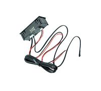 UKCOCO Thermomètre Numérique Voiture Vert Multifonction avec Horloge LED Affichage Intérieur Extérieur Module Électronique Auto Autocollant Facile à Installer