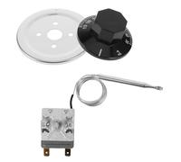 UKCOCO Thermostat Mécanique de Remplacement pour Radiateur Électrique, Contrôle de Température Réglable 30-110°c Bouton Rotatif, Régulation Précise pour Chauffage de Plinthe, Petits