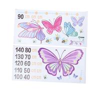 UKCOCO Toise Murale Autocollante Tableau De Croissance Des Garçon Et Filles, Bébé Et Tout-petit, 2 Feuilles Étanche Sans Résidu, Décoration Chambre Garçon Et Filles, Motif Insecte Coloré