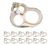 UKCOCO Tranches Naturelles de Coquillages de Conque 20 Pièces pour Fabrication de Bijoux Décoration Artisanale DIY Accessoires Mode Bricolage Créatif sur Thème Plage et Océan