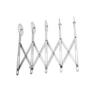 UKCOCO Trancheuse à Pizza Facile à Ranger Utiliser en Acier Inoxydable Extensible avec 5 Roues Ajustables, Diviseur de Pâte Pratique et Léger pour Pâtisserie et Cuisson