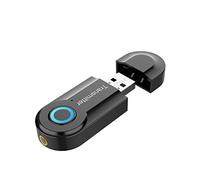 UKCOCO Transmetteur Audio USB 3,5 MM Adaptateur Émetteur sans Fil pour Téléviseur et Ordinateur Mini Émetteur Audio Portable Facile Transmission à 10 M Noir